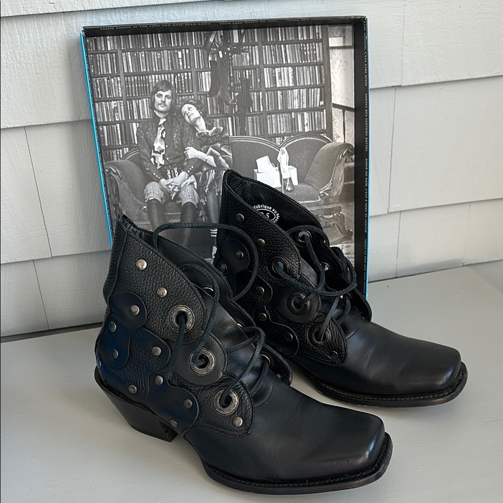 Black Leather Women's Boots